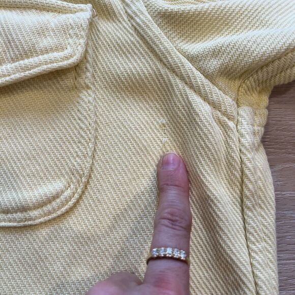 Outerknown Chroma Blanket Shirt Women's Buttercream Yellow-Size M/L - Picture 9 of 10